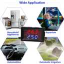2 Pieces 12V Electronic Temperature Controller Programmable -50 to 110 Degree Celsius Heating/Cooling Thermostat Control Switch Module Ntc Waterproof Sensor Probe Dual Color LED Display Monitor