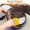 SmilePowo 5 Pack Scrub Sponge, Dual-Sided Temperature Controlled Kitchen Sponge for Dishes, Frog Bulk Sponges Household Cleaning Pads,Multi-Functional Premium Cleaning Sponges