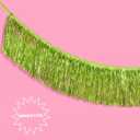 xo, Fetti Party Decorations Lime Green Fringe Banner - 4 ft. | Bachelorette Party Supplies, Birthday Photo Booth, Margarita Bach Decor, Bridal Shower Backdrop