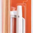 Prime-Line C 1204 Sliding Glass Door Handle Set Replace Old or Damaged Door Handles Quickly and Easily White Diecast, Mortise/Hook Style, Fits 3-15/16 In. Hole Spacing (1 Set)