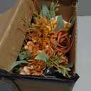 Bridesmaid Bouquets for Wedding - Set of 6 Artificial Flowers Bouquet for Fall Wedding Decoration Marriage Proposal Party Ceremony Anniversary Dining Table Centerpieces - Burnt Orange