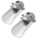 Skyroku 2 Pack Faucet Extender for Toddlers, Sink Extenders with Temperature Sensitive for Kids Hand Washing Sink Faucet Extension,Suitable for Bathroom Sink, Kitchen,Bathtub (Grey)