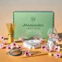 Whisk Set, 5-Piece Matcha Bowl and Whisk Kit with Bamboo Scoop, Glass Matcha Bowl, Holder, and Sieve Handmade Borosilicate Glass (Clear)