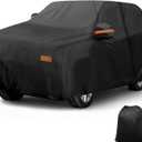 X AUTOHAUX Car Cover Outdoor Waterproof Sun Rain Snow Hail Protection with Left Side Door Zipper 210D-PU for Toyota Sequoia