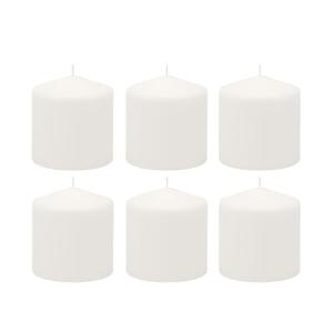 Stonebriar Unscented White Tall Pillar Candles, 18 Hour Burning Candle Pillars, Perfect for Decor, Weddings, Emergencies 3" X 3", 6 count