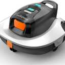 Robotic Pool Vacuum Cleaner,Portable Swimming Pool Vacuum Self-Parking Technology with LED Indicator,Ideal for Above Ground/Flat Pools up to 860 Sq.Ft,Lasts 90 Mins-White