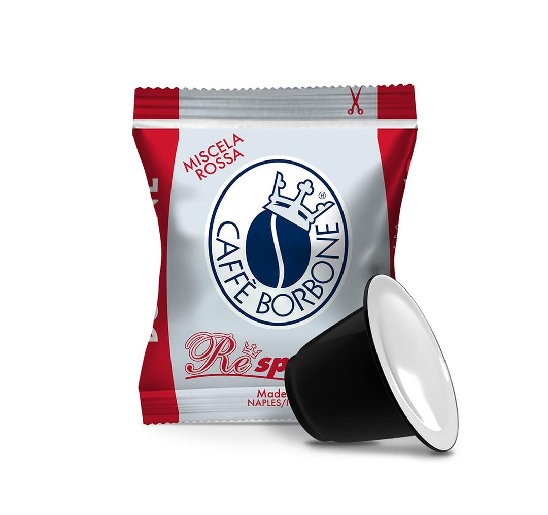 Caff Borbone Miscela Rossa Espresso Pods Compatible with Nespresso Original Machines, Dark Roast Red Blend, 100 Count Espresso Coffee Pods