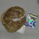 FESHFEN Messy Bun Hair Piece - Elastic Wavy Curly Hair Bun Scrunchies Extensions Synthetic Chignon Hairpieces for Women Girls, Mixed Blonde and Ash Blonde Tips 1.5 oz (Medium)