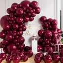AULE 100 Pcs Metallic Burgundy Balloons Different Sizes 18/10/5 inch Maroon Chrome Latex Shiny Helium Balloons Party Decoration for Birthday Wedding Baby Shower Graduation Anniversary