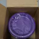 Mimorou 200 Pcs Plastic Dessert Plates 6 Inch Disposable Round Dinner Cake Plates Bulk for Wedding Birthday Picnic Salad Appetizer Party Supplies(Purple)