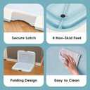 IRIS USA Pee Pad Holder for Dogs and Puppies, Potty Training Tray with Secured Latches, Non-Skid Feet, Leak Protection, Easy Clean Surface, Fits 28"x 34" Puppy Pads Size or Larger, Blue