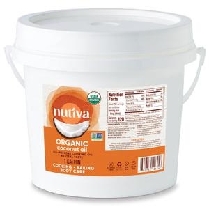 Nutiva Organic Steam Refined Oil, Coconut, 128 Fl Oz (EXP 12/01/27)