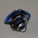 AILIHEN C8 Kids Headphones Wired, On-Ear Headphones with Microphone and Volume Control Foldable Corded Stereo 3.5mm Headset for School Teens Smartphones Chromebook Laptop Tablets Travel (Black Blue) (Medium)