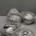 Daniks Modern 6-Piece Stainless Steel Induction Cookware Set  Dishwasher Safe Pots with Heatproof Handles, Glass Lids, Silver