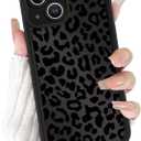 Cute Cheetah Print Phone Case for iPhone 13 Case 6.1", Aesthetic Luxury Black Leopard Pattern Design Cover Shockproof Soft Slim TPU Full Camera Lens Protective Funda for Women Girls