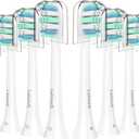 Toothbrush Replacement Heads Compatible with Philips Sonicare and More Click-on Handles 12 Pack