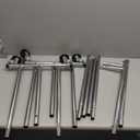 DRM Folding/Collapsible Clothing/Garment Rack,250 lbs Heavy-Duty Rolling Clothes Organizer Rack,Chrome (Silver)