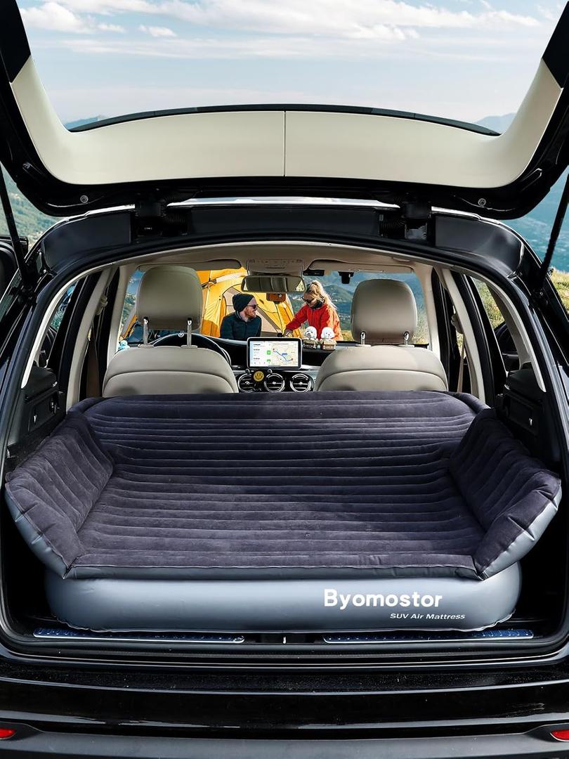 SUV Air Mattress with Wireless Removable 3-in-1 Built-in Pump & Mattress 'Wings' | 7-inch Height Car Mattress for Mid/Large SUVs, Trucks, Minivans, Supports 660lbs Ideal for Road Trips & Camping