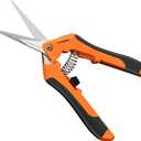 VIVOSUN 12-Pack 6.5 Inch Gardening Scissors Hand Pruner Pruning Shear with Straight Stainless Steel Blades Orange