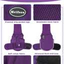 Meifsou Dog Anxiety Vest with Hood, Skin-Friendly Thunder Jacket for Dogs, All-in-One Dog Calming Shirt with Hood for Thunder, Fireworks, Separation - Keep Pet Calm Without Medicine, Purple, Small