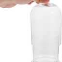 Cabilock Glass Candle Holder Set, Small Clear Wedding Wax Cup with Cloche Dome Cover, Household Tealight Candle Cup for Banquet Home Decoration, 6.69X3.93X3.93 Inch