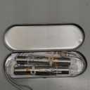 TBTeek Cat Toys, with Metal Case, 2 Pieces, Rechargeable, 7 Adjustable Patterns, Interactive Kitten Pet Dog Chase Toy for Cats Fun Playing Exercise (Silver)