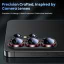 Uyiton for Samsung Galaxy S26 Ultra Camera Lens Protector - [Case-Friendly][Not Easy to Break][Ultra-Thin] Military-Grade Tempered Glass with Aluminum Metal Rear Camera Screen Cover - Black+Red