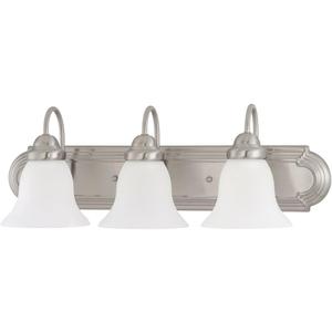 Nuvo 60/3279 Three Light Vanity, 24 in, Pwt, Nckl, B/S, Slvr