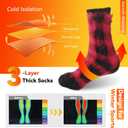 Sunew 4 Pairs Thermal Socks Skiing Snowboarding Hiking Mens Womens 7X Warmer Winter Crew Boot Socks