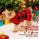 QBLEEV Medium Dog Sweaters for Girls & Puppies - Plaid & Turtleneck Designs, Warm Winter & Fall Dog Sweaters for Dogs & Females (Red)