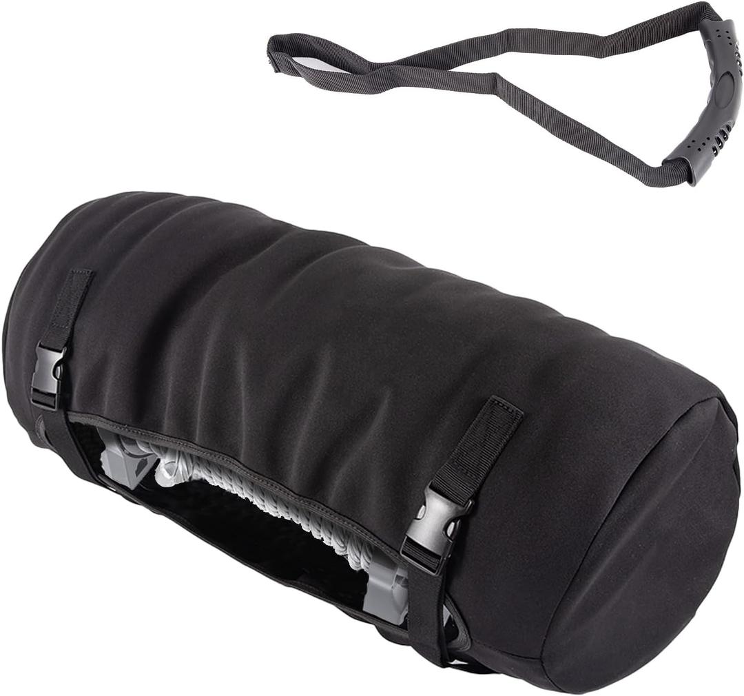 Winch Cover,Heavy Duty UV-resistant Waterproof Universal Winch Cover with Elastic,Indoor/Outdoor Winch Accessories,Weather Resistant Dust Cover for Electric Winches up to 17500Lbs