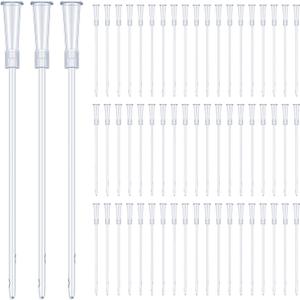 Nuanchu White PVC Replacement Tube Supplies Colon Tubes Kit Clear Replacements Hose with Flexible Rounded End for Smooth Insert Catheters for Women Men FR12 (60 Pieces)