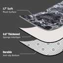 Unirea 8x10 Feet Luxury Shag Area Rug Modern Indoor Plush Fluffy Rugs, Super Soft and Fuzzy Carpet, Geometric Rugs for Bedroom Living Room Girls Kids Nursery, Dark Grey/White