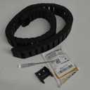 R38 15mm x 30mm(Inner H x Inner W) Black Plastic Cable Wire Carrier Drag Chain 1M Length for CNC, with End Connectors - Bridge Type (Non-openable) (15*30N(1pc))