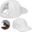 Gaiam Ponytail Hat for Women Breathable Mesh Running Hat, Workout Cap with Moisture Wicking Sweatband,Adjustable Baseball Cap