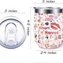 LONGXIN Sabrina Merch Wine Tumbler Cup Singer Merchandise 12 oz Stainless Steel Coffee Wine Tumbler Cup with Lid for Women, Girls, Singer Fans, Music Lovers