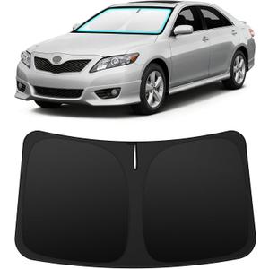 INSAUTO Custom Fit Windshield Sun Shade Accessories for Toyota Camry 2007-2011, Foldable Front Window Sunshade, UV & Heat Reflector, Keeps Interior Cool, Includes Storage Bag