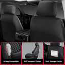 Ram 1500 Seat Covers Front Pair 2019-2026, Lumbar Support Truck Seat Covers Custom Fit for Dodge Ram 1500/2500/3500 Crew/Quad/Mega Cab Bighorn Longhorn Laramie Tradesman Rebel, Black