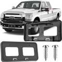 License Plate Bracket Accessories for Ford F250 F350 F450 F550 Super Duty 2011 2012 2013 2014 2015 2016, Front Bumper License Plate Holder Replacement Frame Black Mount