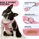 Dog Harness and Leash Set, XXS No Pull Adjustable Puppy Harness with Multifunction Pink Dog Leash and Dog Collar, Soft No Choke Escape Proof Pet Harness Vest for Small Dogs and Cats (Red, XXS) (XXS(2.2-6lb))