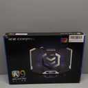 ICE COOREL Gaming Laptop Cooling Pad 15-17.3 Inch, Laptop Fan with 6 RGB Cooling Fans, Laptop Cooling Stand with 6 Height Adjustable, Laptop Cooler with LCD Screen, 2 USB Ports, Phone Stand