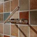 RUACQ Toilet Paper Holder, Self-Adhesive or Wall Mount, SUS304 Stainless Steel Rustproof Stick on Toilet Paper Roll Holder, No Drilling Bathroom Tissue Holder, Modern Pivoting Design (Chrome)