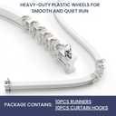 2 x Curtain Tracks Accessories (10 Pack Curtain Track Roller Hooks)