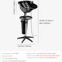 VEVOR Portable Shampoo Bowl, Deep Shampoo Sink for Washing Hair with Adjustable Height and Angle, Includes Drain Hose, Shower Head and Bucket, Portable Salon Sink for Barbershop Spa Center Use, Black