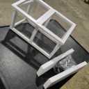 Mini Tabletop Greenhouse 12"x8"  Compact Indoor Plant House with Clear Acrylic Panels & Wood Frame with 4" Pots for Herbs, Seedlings, Cuttings & Propagation - Cat Safe