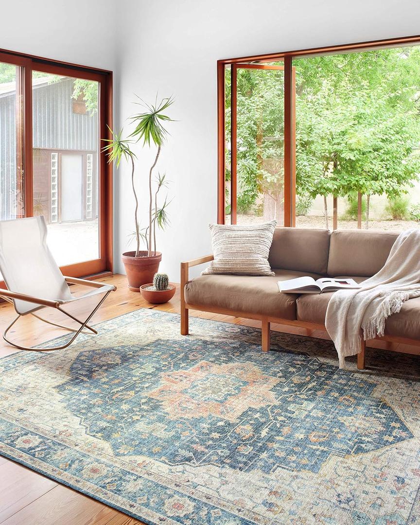 Loloi II Skye Collection SKY-12 Ocean/Multi 9'-0" x 12'-0" Area Rug