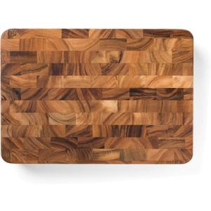 Ironwood Gourmet End Grain Union Stock Yard Professional Chopping Butcher Block, Brown, 14 x 20 x 2.75"