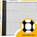 Houseables Plastic Fence, Plastic Mesh Fence, Mesh Fencing, Deer Netting, Cat Netting, Temporary, Balcony, Pets, Garden, Chicken, Poultry, Dogs, Construction, Yard, Protection, Black, 4 x 50 Feet Roll