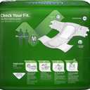Medline MTB80300Z Extended Wear Overnight Adult Brief with Tabs, Maximum Absorbency, Medium, Pack of 15 (White, M)