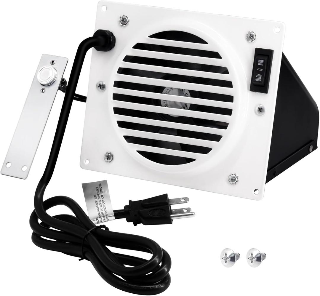 Hiorucet MGB100 Wall Heater Blower Fan Kit for ProCom Blue Flame or Infrared Vent-Free Wall Heaters and Avenger MG Style Gas Space Heaters Over 10,000 BTU with Thermostat Controlled. (2016 to Later)